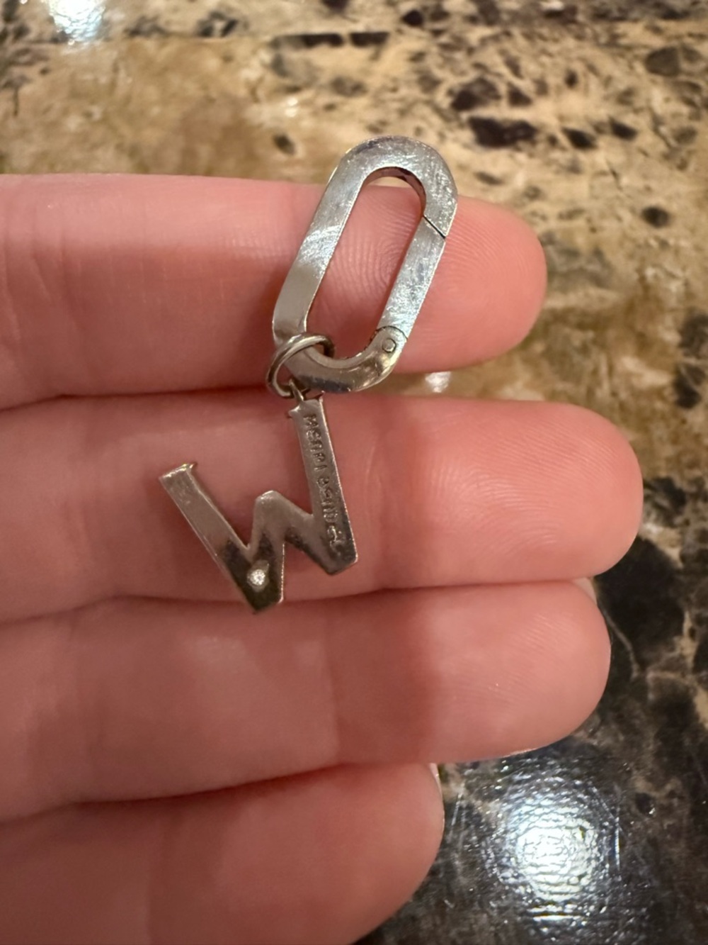 Henri Bendel Pavé Crystal Initial "W"  Charm / Pendant - Picture 7 of 8